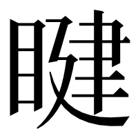 漢字の睷