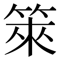 漢字の箂