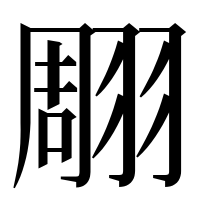 漢字の翢