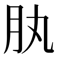 漢字の肒