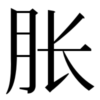 漢字の胀