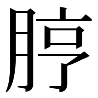 漢字の脝
