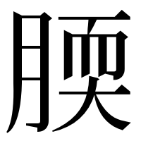 漢字の腝