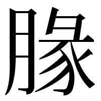 漢字の腞
