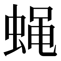 漢字の蝇
