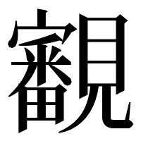 漢字の覾
