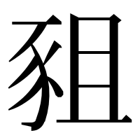 漢字の豠