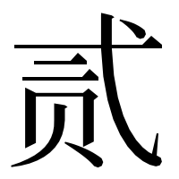 漢字の贰