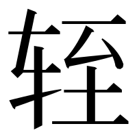 漢字の轾