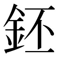 漢字の鉟