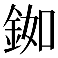 漢字の銣
