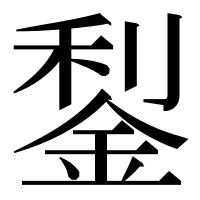 漢字の鋫