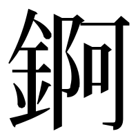 漢字の錒