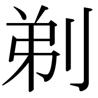 漢字の剃