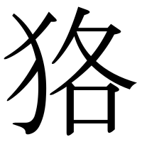 漢字の狢
