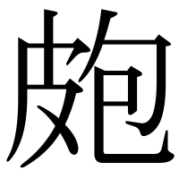 漢字の皰