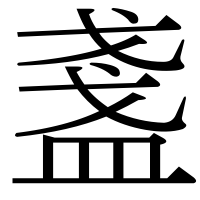 漢字の盞