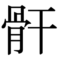 漢字の骭