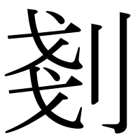 漢字の剗