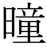 漢字の曈