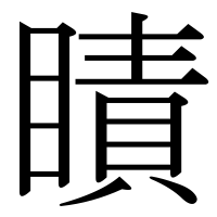 漢字の瞔