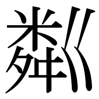 漢字の粼