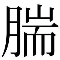 漢字の腨