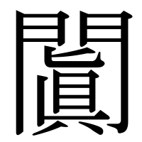 漢字の闐