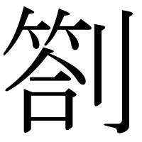 漢字の劄