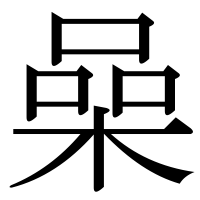 漢字の喿