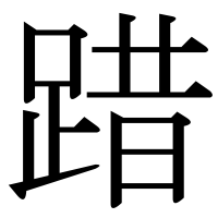 漢字の踖