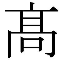 漢字の髙