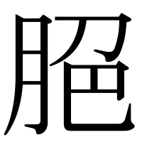 漢字の脃