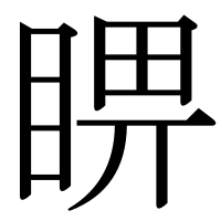 漢字の睤
