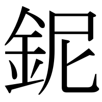 漢字の鈮