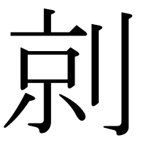 漢字の剠