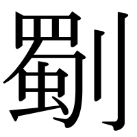 漢字の劅