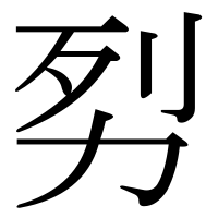 漢字の劽