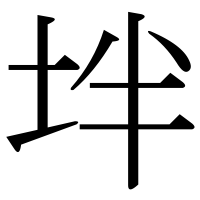 漢字の坢