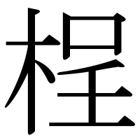 漢字の桯