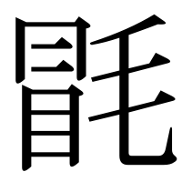 漢字の毷