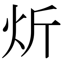 漢字の炘