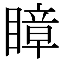 漢字の瞕