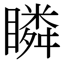 漢字の瞵