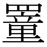 漢字の罿