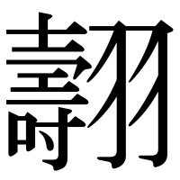 漢字の翿