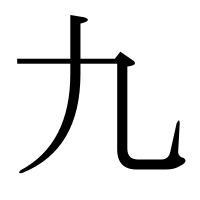 漢字の九