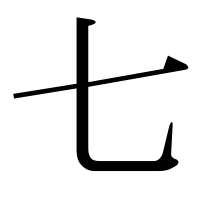 漢字の七