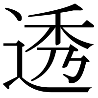 漢字の透