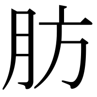 漢字の肪